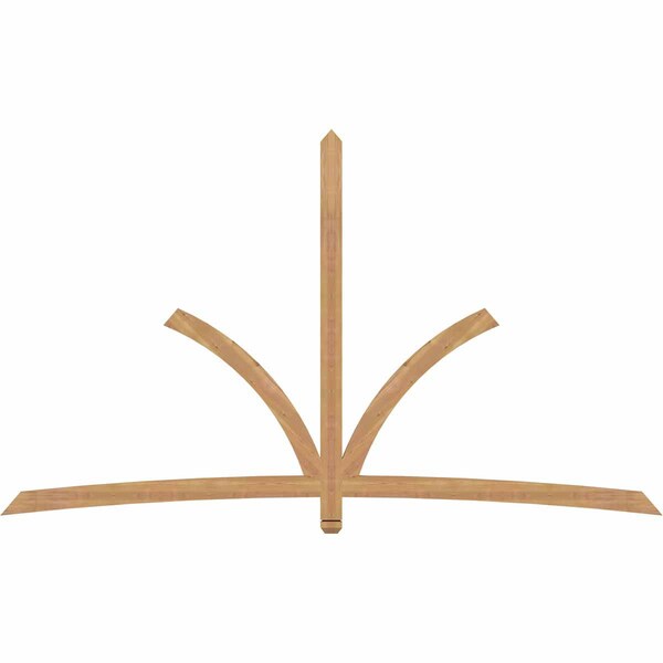 Ekena Millwork Davenport Timber Gable Bracket, Western Red Cedar, 108"W x 63"H x 1 1/2"D x 3 1/2"F, 14/12 Pitch GBW108X63X0204DAV00SWR - main